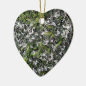 公園葉の自然パターンの茂みの春 セラミックオーナメント (左)