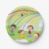 公園遊の子供の紙プレート ペーパープレート (正面)