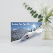 公園都市のゲレンデからの挨拶 ポストカード (スタンド正面)