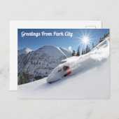 公園都市のゲレンデからの挨拶 ポストカード (正面/裏面)