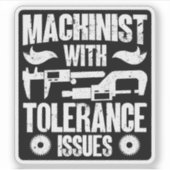 公差のあるマシニスト機械オペレータ シール (正面)