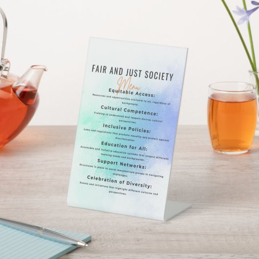 公平とダイバーのためのインクルーシブなコミュニティ 台座サイン (インサイチュ)