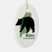 公平なくまの狩りの休日のオーナメントのためのMainers セラミックオーナメント (右)