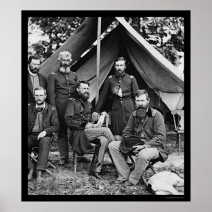 公平なカシ1862年のジョージStoneman及びスタッフ概要 ポスター