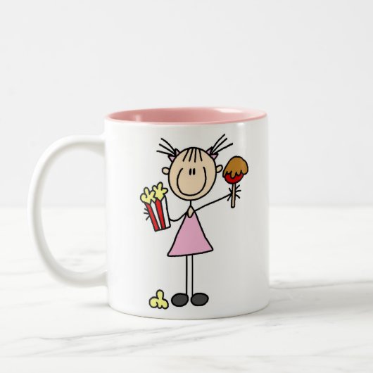 公平なマグのポップコーンおよびカラメルApple ツートーンマグカップ (左)