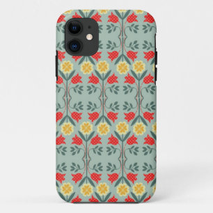 公平な島のfairisleの花の素朴でシックでかわいいパターン iPhone 11 ケース