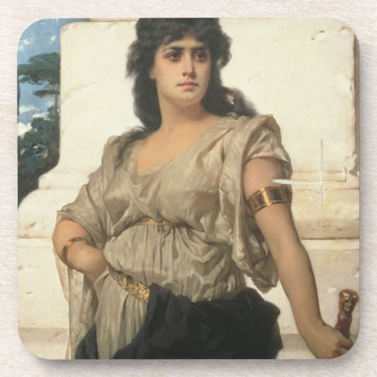 公平な戦士(キャンバスの油) コースター (正面)