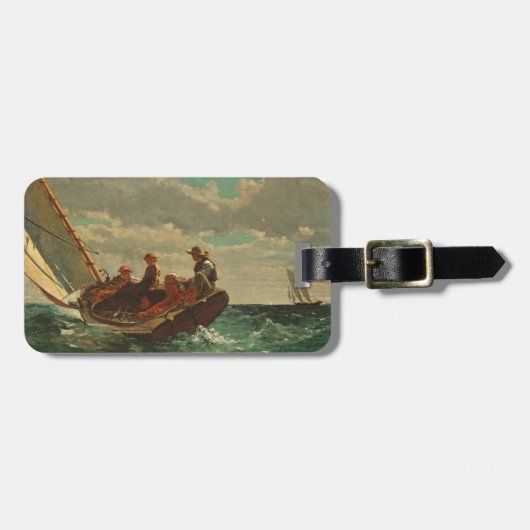 (公平な風) 1873-76年の上にそよ吹くこと ラゲッジタグ (正面横)