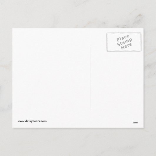 公平なDinkyくまのクリスマス シーズンポストカード (裏面)