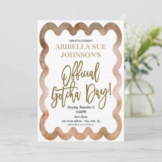 公式お迎えの日養子縁組式招待状 招待状 (スタンド正面)