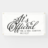 公式たった今結婚しましたカーバナー 横断幕 (横)