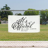 公式たった今結婚しましたカーバナー 横断幕 (インサイチュ)