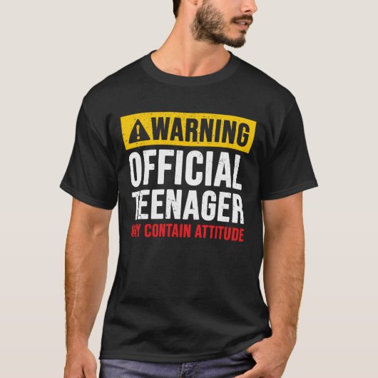 公式な十代の警告 13歳の誕生日プレゼント Tシャツ (正面)