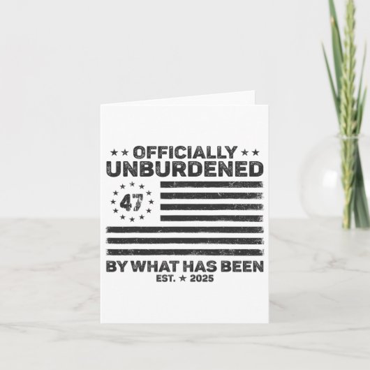 公式にはトランプの勝利によってこれまでの重荷から解放された カード (正面)