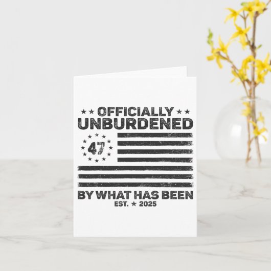 公式にはトランプの勝利によってこれまでの重荷から解放された カード (黄色い花)