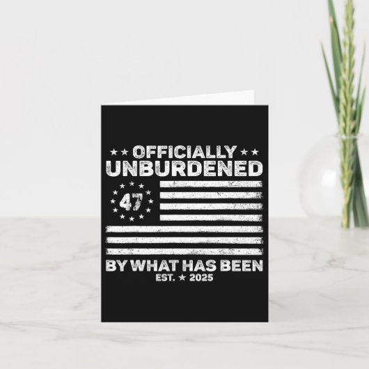 公式にはトランプの勝利によって負担から解放された カード (正面)