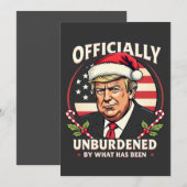 公式にはトランプ47代目によるこれまでのしがらみから解放された 招待状 (正面/裏面)