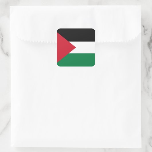 公式にはパレスチナ州国旗 スクエアシール (バッグ)
