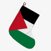 公式にはパレスチナ州国旗 ラージクリスマスストッキング (正面 (吊り時))