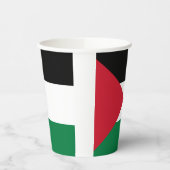 公式にはパレスチナ州国旗 紙コップ (左)