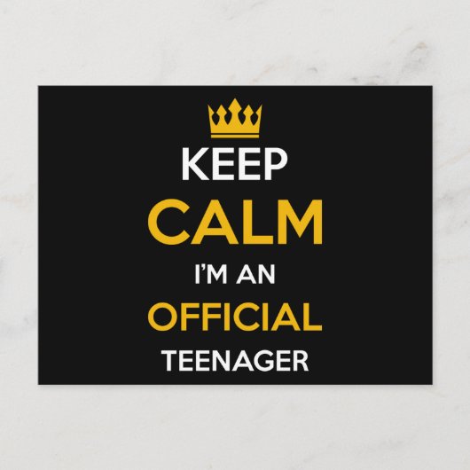 公式にティーンエージャーのギフト ポストカード (正面)