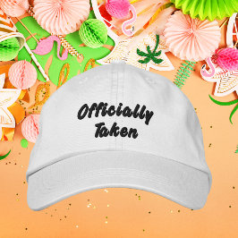 公式にパートナーがいるよ 花嫁  ブライズパーティー ウェディング 刺繍入りキャップ