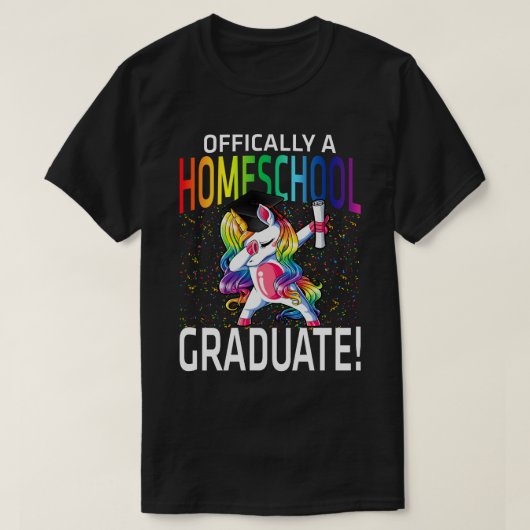 公式にホームスクールのユニコーン Tシャツ (デザイン正面)