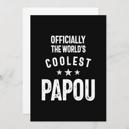 公式に世界のパポクールー |父の贈り物 招待状 (正面/裏面)