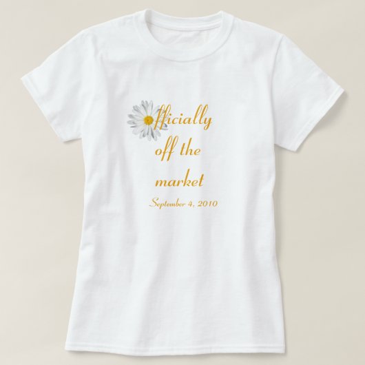 "公式に市場を離れて"の花嫁のTシャツ Tシャツ (デザイン正面)
