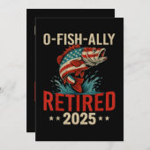 公式に引退しました 2025年漁師引退 招待状 (正面/裏面)