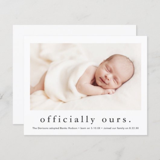 公式に当社の写真の採用のお知らせ (正面/裏面)