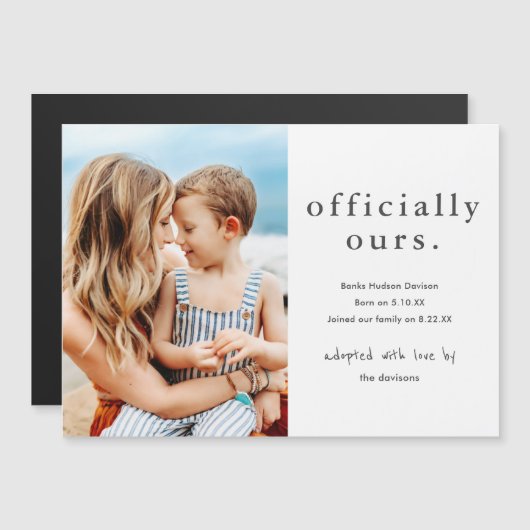 公式に当社の写真の採用のお知らせ マグネット招待状 (正面/裏面)