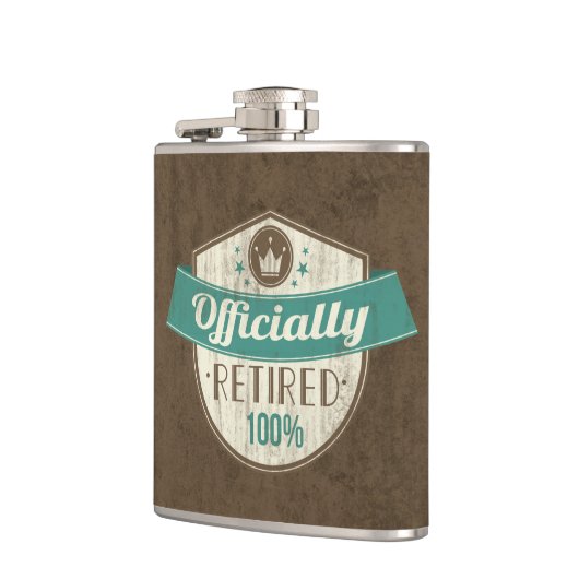 公式に退職した、100%ヴィンテージの退職 フラスク (左)