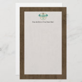 公式に退職した、100%ヴィンテージの退職 便箋 (正面/裏面)