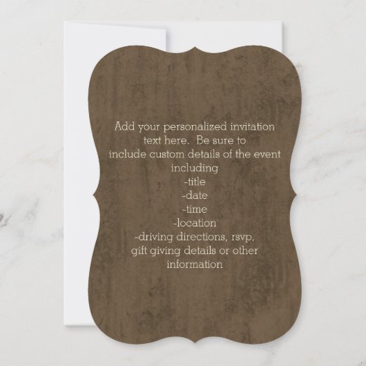 公式に退職した、100%ヴィンテージの退職 招待状 (裏面)