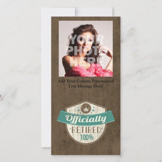 公式に退職した、100%ヴィンテージの退職 案内状 (正面)