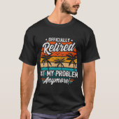 公式に退職しました 問題外 おもしろい 退職記念 Tシャツ (正面)