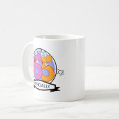 公式に65の誕生日の旗 コーヒーマグカップ (正面左)