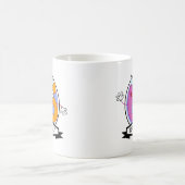 公式に65の誕生日の旗 コーヒーマグカップ (中央)