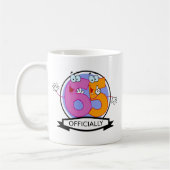 公式に65の誕生日の旗 コーヒーマグカップ (左)