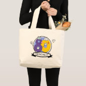 公式に80の誕生日の旗 ラージトートバッグ (正面(商品))