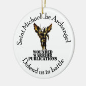 公式のけが人の戦士書のロゴ セラミックオーナメント (左)