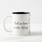 公式のアリソンの白灰色のコーヒー・マグ ツートーンマグカップ (左)