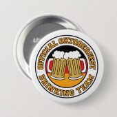 公式のオクトーバーフェストの飲むチームボタン 缶バッジ (正面&裏面)