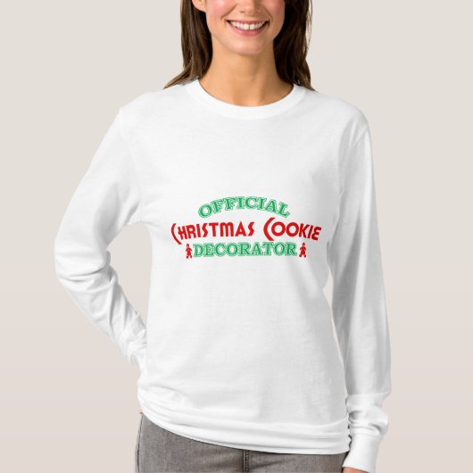 公式のクリスマスのクッキーの装飾者 Tシャツ (正面)