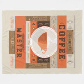 公式のコーヒー醸造物のマスター フリースブランケット (正面(横))