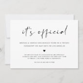 公式のシンプル結婚 案内状 (正面)