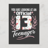 公式のティーンエージャー 13歳の娘 姪 ポストカード (正面)