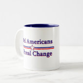 公式のバイソンのパーティーのコーヒーのマグ ツートーンマグカップ (正面左)