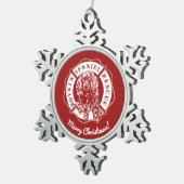 公式のロゴのピューターのオーナメント-赤 スノーフレークピューターオーナメント (右)